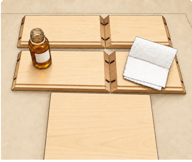 Step 3: Smooth the inside surfaces. Artwork from the approved PDF.